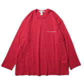 COMME-des-GARÇONS-SHIRT-cotton-jersey-plain-with-CDG-SHIRT-logo-on-front-big-T-Long-Tshirt-Red-168x168
