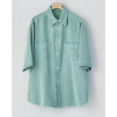 AURALEE-WASHI-DUCK-CANVAS-HALF-SLEEVED-SHIRTS-Faded-Green-168x168