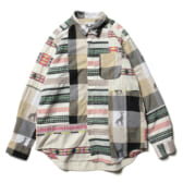ENGINEERED-GARMENTS-Combo-Short-Collar-Shirt-Cotton-Giraffe-Jacquard-Beige-Black-168x168