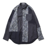 ENGINEERED-GARMENTS-Combo-Short-Collar-Shirt-Cotton-Big-Polka-Dot-Sateen-Navy-168x168