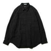 ENGINEERED-GARMENTS-Combo-Short-Collar-Shirt-Solid-Cotton-Flannel-Black-168x168