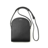 A.P.C.-Demi-Lune-ネックポーチ-ロゴSilver-グレインレザー-Black-168x168