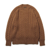 BATONER-SOLID-WOOL-CABLE-CREW-NECK-レディース-Camel-Orange-168x168