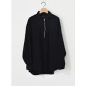 COMOLI-縮絨ウール-ハーフジップシャツ-Navy-168x168