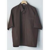 AURALEE-HIGH-DENSITY-FINX-LINEN-WEATHER-HALF-SLEEVED-SHIRTS-Dark-Brown-168x168