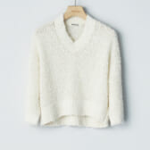 AURALEE-LINEN-COTTON-MOLE-KNIT-V-NECK-SHORT-PO-レディース-White-168x168