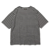 BATONER-COTTON–LINEN-HIGH-TWIST-BASQUE-SHIRT-SS-メンズ-Black×White-168x168