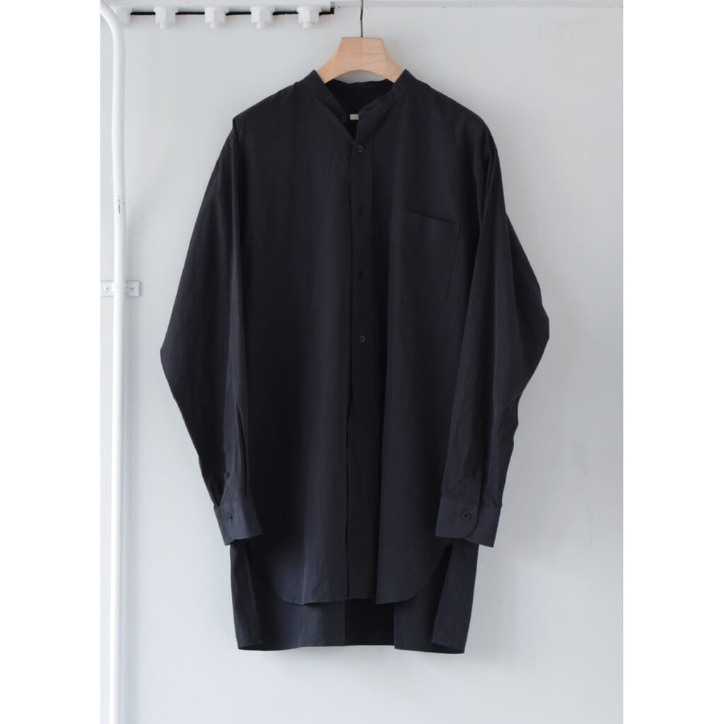 COMOLI-バンドカラーシャツ-Navy-1024x1024