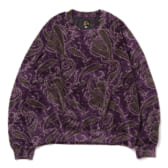 Needles-Crew-Sweat-Shirt-CPE-Paisley-Velour-Jq.-Purple-168x168