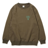 South2-West8-Crew-Neck-Sweat-Shirt-Cotton-Jersey-Circle-Horn-Khaki-168x168