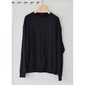 COMOLI-ウール天竺-長袖クルー-Navy-168x168