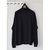COMOLI-ウール天竺-長袖タートルネック-Navy-168x168