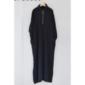 COMOLI-縮絨ウール-ハーフジップワンピース-レディース-Navy-168x168
