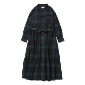 ENGINEERED-GARMENTS-Banded-Collar-Dress-Cotton-Flannel-レディース-Blackwatch-168x168
