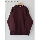 COMOLI-コットン吊裏毛-クルーネック-Burgundy-168x168
