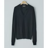 AURALEE-SUPER-FINE-CASHMERE-SILK-KNIT-SKIPPER-POLO-メンズ-Black-168x168