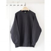 COMOLI-コットン裏毛-クルーネック-Fade-Black-168x168