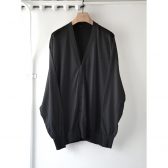 COMOLI-コットン-Vネックカーディガン-Fade-Black-168x168