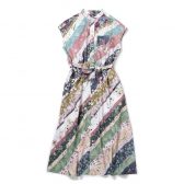 ENGINEERED-GARMENTS-Banded-Collar-Dress-Cotton-Diagonal-Print-レディース-Navy-168x168