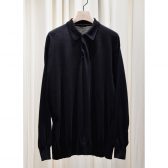 COMOLI-コットン-ニットポロ-Black-168x168