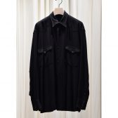 COMOLI-レーヨン-ウエスタンシャツ-Black-168x168