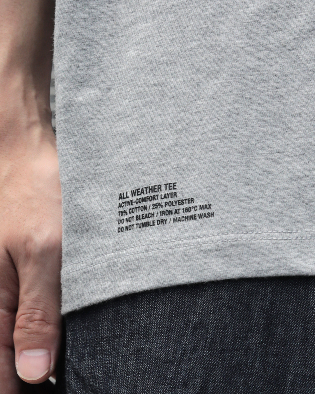 2-PACK ALL WEATHER TEE - Heather Gray ロゴ