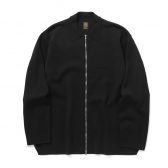 BATONER-32G-SMOOTH-WOOL-POLO-ZIP-UP-CARDIGAN-メンズ-Black-168x168