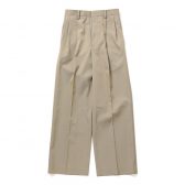 AURALEE-Women-LIGHT-WOOL-MAX-GABARDINE-TWO-TUCK-SLACKS-レディース-Khaki-Beige-Chambray-168x168