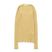 AURALEE-Women-SUPER-HIGH-GAUGE-SHEER-RIB-LS-TEE-レディース-Mustard-168x168