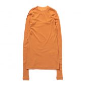 AURALEE-Women-SUPER-HIGH-GAUGE-SHEER-RIB-LS-TEE-レディース-Orange-168x168