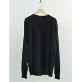 COMOLI-コットンワッフル-長袖Tシャツ-Black-168x168