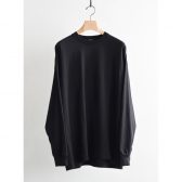 COMOLI-コットンジャージ-プリント長袖Tシャツ-Black-168x168