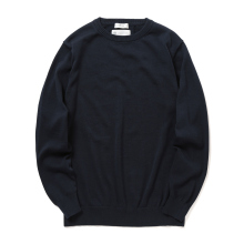 GIM / ジム | 14G ASIC天竺 長袖クルー - Navy