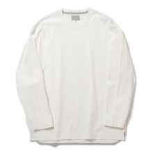 BIO TEE CREW-NECK (L/S)- White