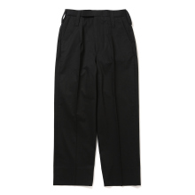 INTERIM / インテリム | VINTAGE CHINO WASHER 1-TUCK WIDE TAPERED SLACKS - Black