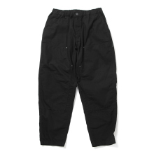 Yohji Yamamoto POUR HOMME / ヨウジ ヤマモト | BLACK SCANDAL LIP U-W ELASTIC CORD WORK PANTS - Black