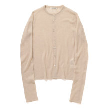 AURALEE / オーラリー | SHEER CASHMERE KNIT CARDIGAN (レディース) - Top Beige