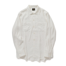 Needles / ニードルズ | One-up Shirt - Diamond Mesh Jacquard - Off White