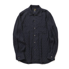 Needles / ニードルズ | One-up Shirt - Diamond Mesh Jacquard - Navy
