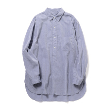 blurhmsROOTSTOCK / ブラームスルーツストック | Hard Twist Chambray Grandpa Shirt - Saxe Blue
