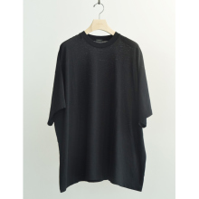 COMOLI / コモリ | コットンメッシュ 半袖Tシャツ - Black