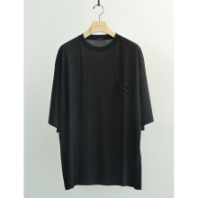 COMOLI / コモリ | サマーウール 半袖Tシャツ - Charcoal