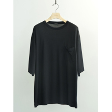 COMOLI / コモリ | サマーウール 半袖Tシャツ - Black
