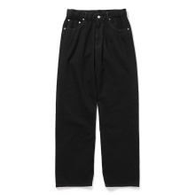 YOKE / ヨーク | DENIM WIDE STRAIGHT 5P PANTS - Black