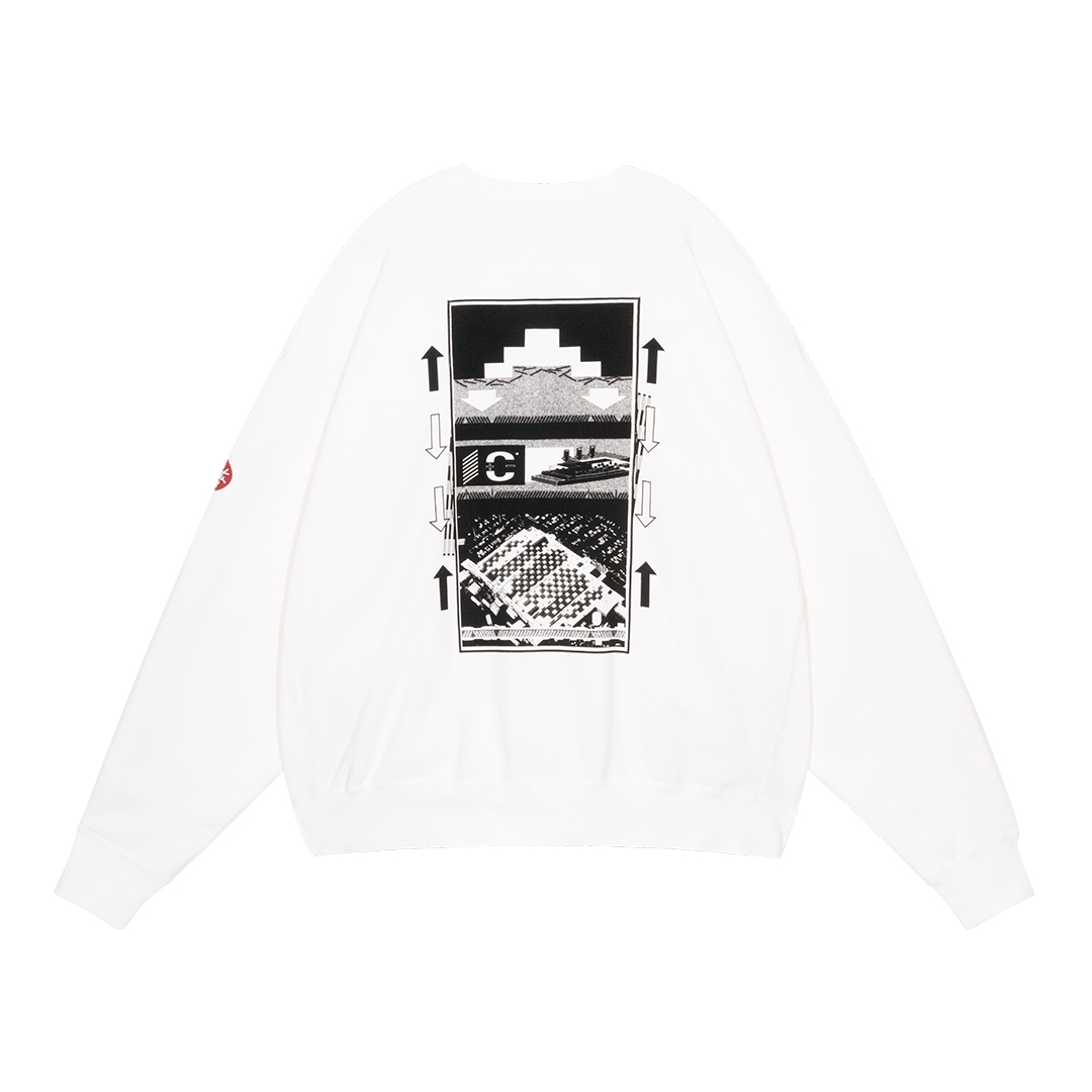 AS Objects from shapes CREW NECK 背面裏