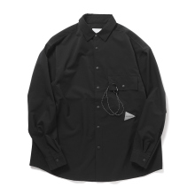 and wander / アンドワンダー | dry breathable LS shirt - Black