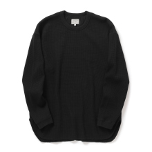 WAFFLE TEE (L/S) - Black