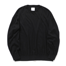 S.F.C Stripes For Creative / エスエフシー | BIG LS COTTON KNIT TEE - Black