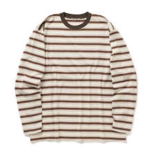 GRADIENT STRIPE JERSEY L/S TEE (メンズ) - Fade Brown Stripe