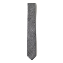 ENGINEERED GARMENTS / エンジニアドガーメンツ | Narrow Tie - Polyester Lurex Glen Plaid - Dk.Grey